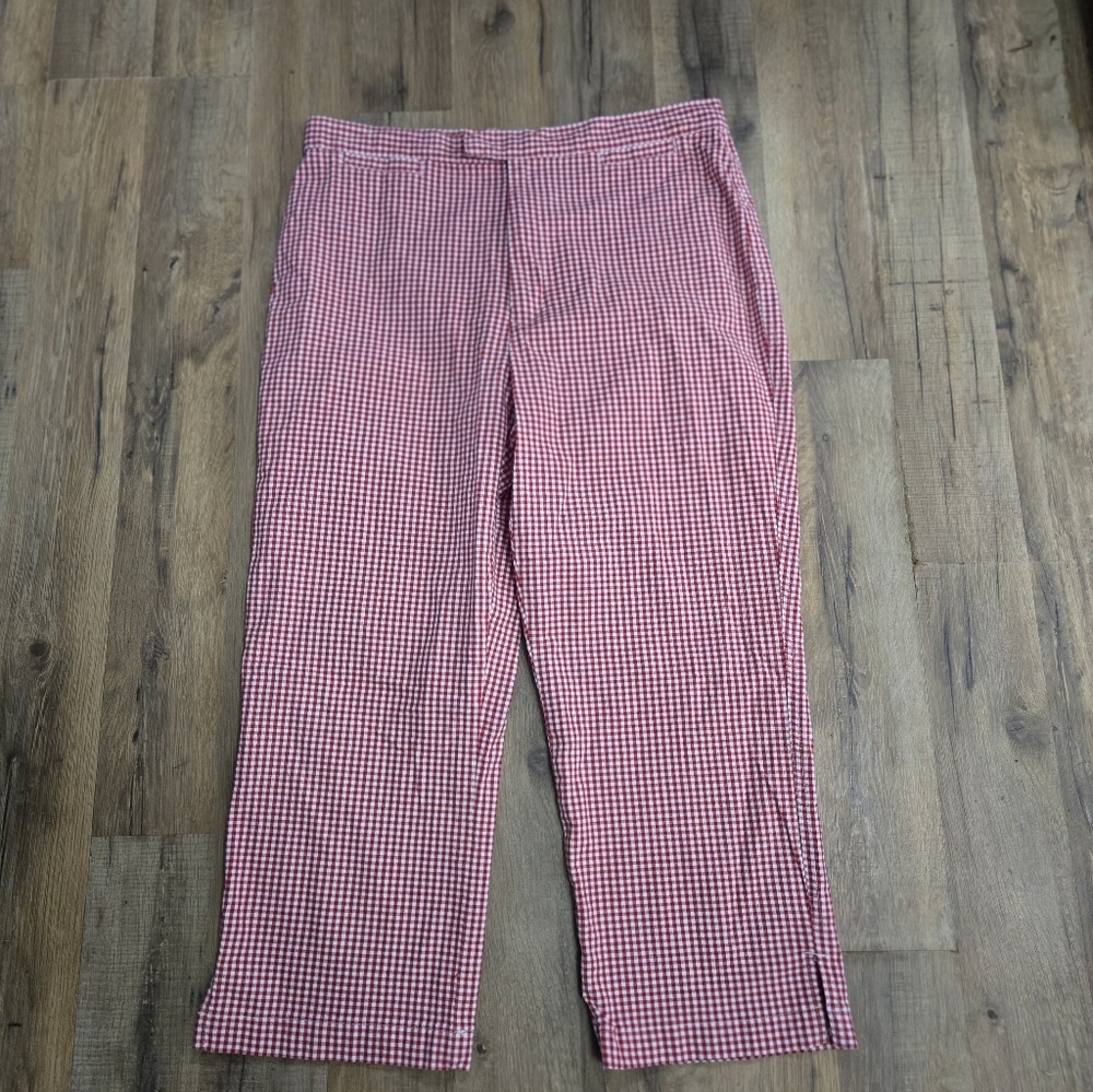 Carolina Blues By Carolina Colours Women Size 12Capri Pant Checked